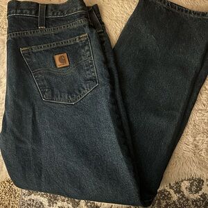 Carhartt Men's Dark Blue Relaxed Jeans